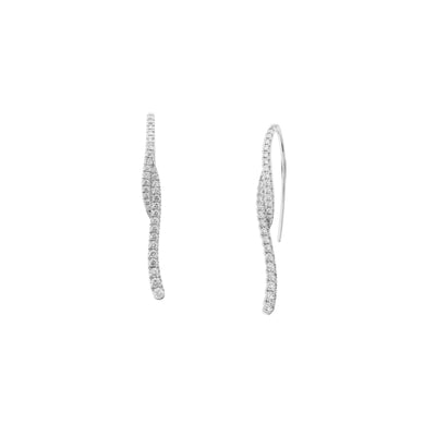 14K WHITE GOLD DIAMOND EARRINGS - Tapper's Jewelry 