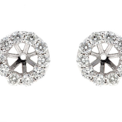 14K White Gold Diamond Earrings - Tapper's Jewelry 