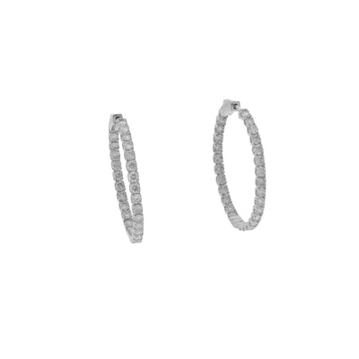 14K White Gold Diamond Earrings - Tapper's Jewelry 