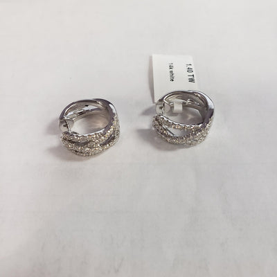 14K White Gold Diamond Earrings
