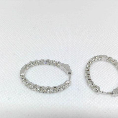 14K White Gold Diamond Earrings