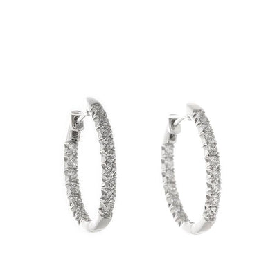 14K White Gold Diamond Earrings - Tapper's Jewelry 