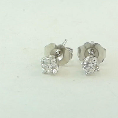 14K White Gold Diamond Earrings - Tapper's Jewelry 
