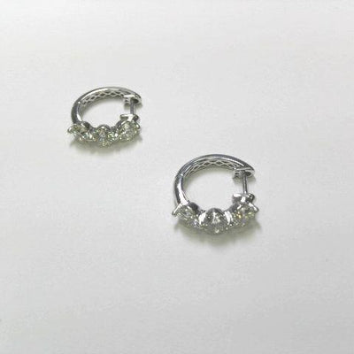 14K White Gold Diamond Earrings - Tapper's Jewelry 