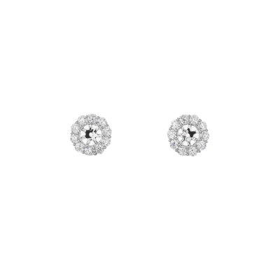14K White Gold Diamond Earrings - Tapper's Jewelry 