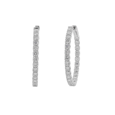 14K White Gold Diamond Earrings - Tapper's Jewelry 