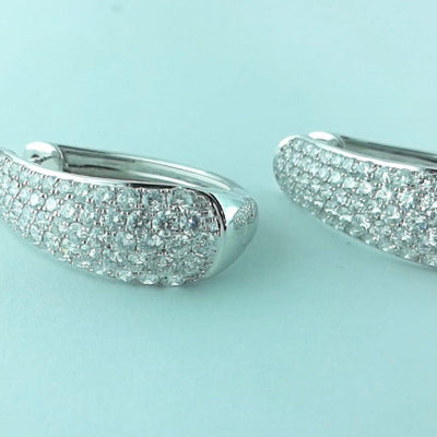 14K White Gold Diamond Earrings - Tapper's Jewelry 