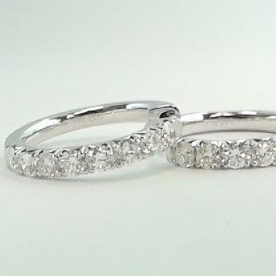 14K White Gold Diamond Earrings - Tapper's Jewelry 