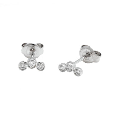 14K White Gold Diamond Earrings - Tapper's Jewelry 
