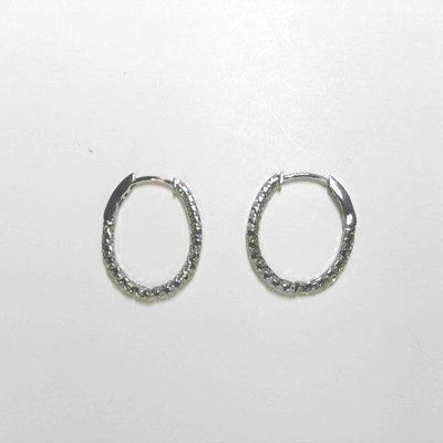 14K White Gold Diamond Earrings - Tapper's Jewelry 