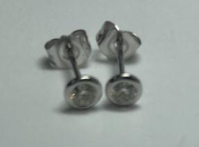14K White Gold Diamond Earrings