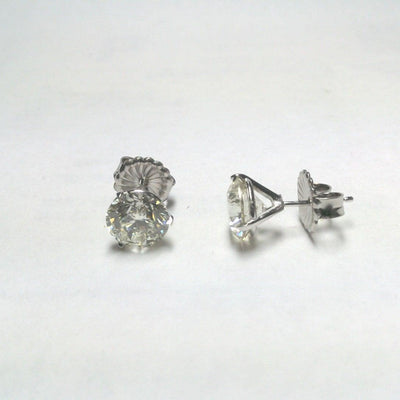 14K White Gold Diamond Earrings - Tapper's Jewelry 