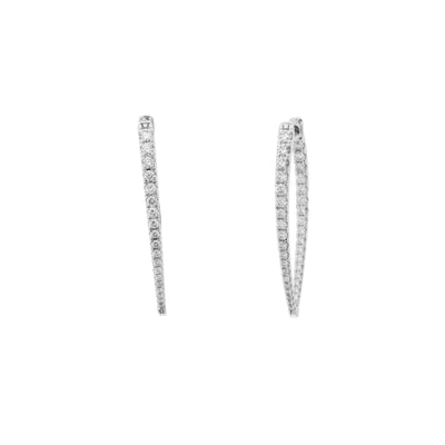 14K WHITE GOLD DIAMOND EARRINGS - Tapper's Jewelry 