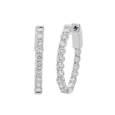 14K WHITE GOLD DIAMOND EARRINGS - Tapper's Jewelry 