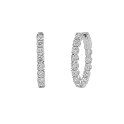 14K White Gold Diamond Earrings - Tapper's Jewelry 