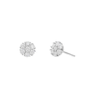 14K White Gold Diamond Earrings - Tapper's Jewelry 