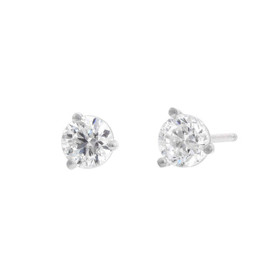 14K White Gold Diamond Earrings - Tapper's Jewelry 