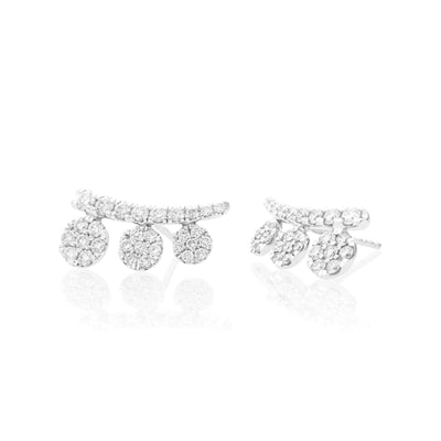 14K WHITE GOLD DIAMOND EARRINGS - Tapper's Jewelry 