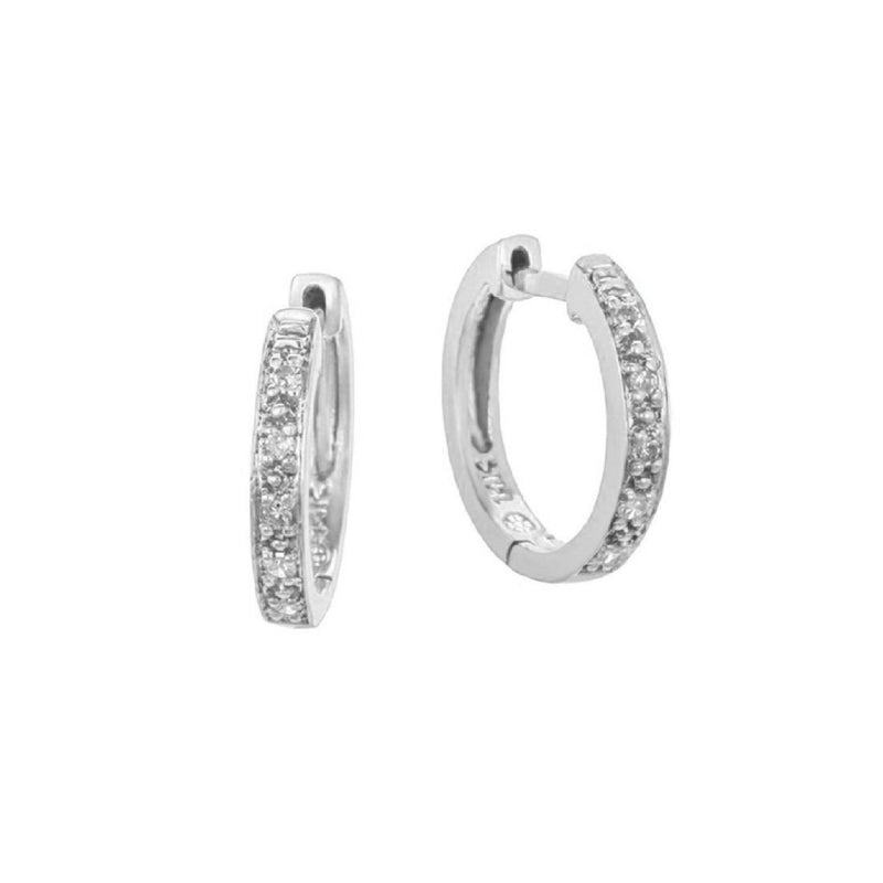 Thick Silver Teardrop Huggie Hoop Earrings | Classy Women Collection