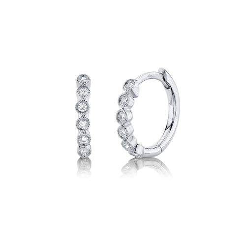 14K White Gold Diamond Earrings