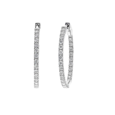 14K White Gold Diamond Earrings - Tapper's Jewelry 