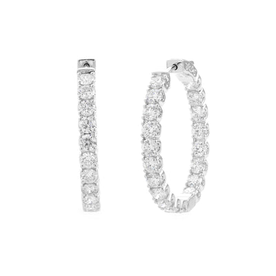 14K White Gold Diamond Earrings - Tapper's Jewelry 