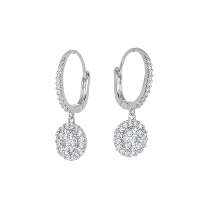 14K White Gold Diamond Earrings - Tapper's Jewelry 