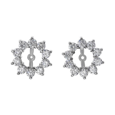 14K WHITE GOLD DIAMOND EARRINGS - Tapper's Jewelry 