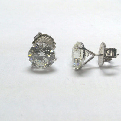 14K White Gold Diamond Earrings - Tapper's Jewelry 