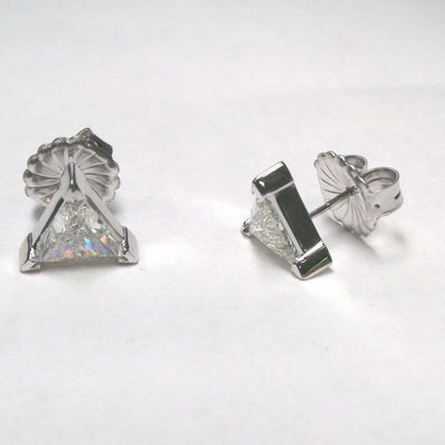 14K White Gold Diamond Earrings - Tapper's Jewelry 