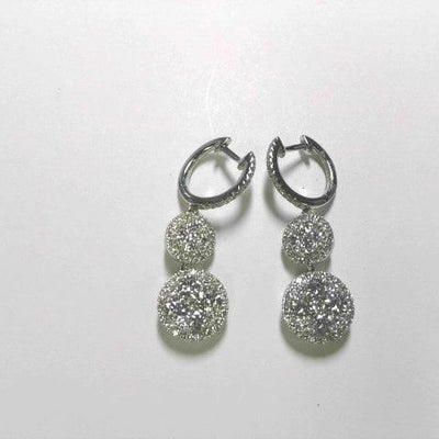 14K White Gold Diamond Earrings - Tapper's Jewelry 