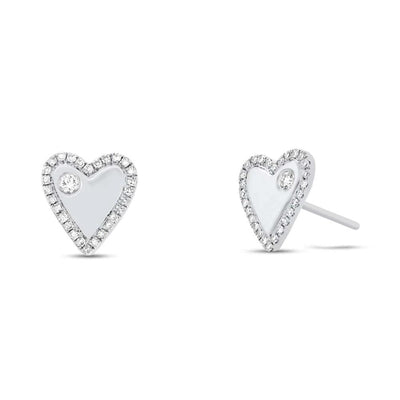 14K White Gold Diamond Earrings - Tapper's Jewelry 