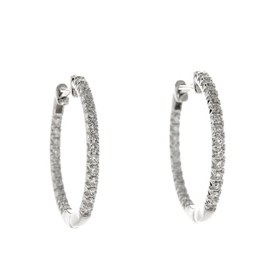 14K White Gold Diamond Earrings - Tapper's Jewelry 