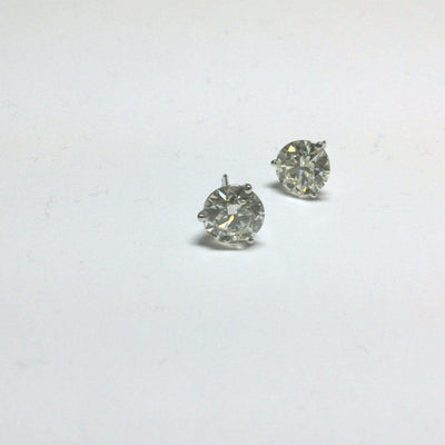 14K White Gold Diamond Earrings - Tapper's Jewelry 