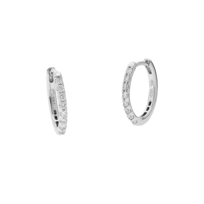 14K White Gold Diamond Earrings - Tapper's Jewelry 
