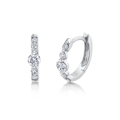 14K White Gold Diamond Earrings - Tapper's Jewelry 