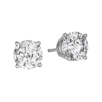 14K White Gold Diamond Earrings - Tapper's Jewelry 