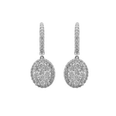 14K WHITE GOLD DIAMOND EARRINGS - Tapper's Jewelry 