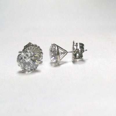 14K White Gold Diamond Earrings