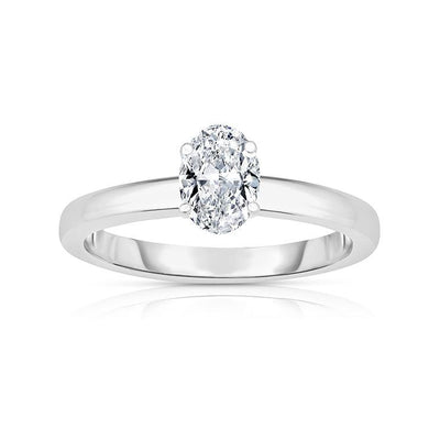 14K White Gold Diamond Engagement Ring - Tapper's Jewelry 