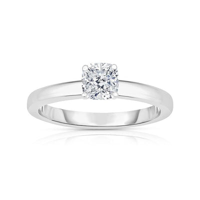 14K White Gold Diamond Engagement Ring - Tapper's Jewelry 