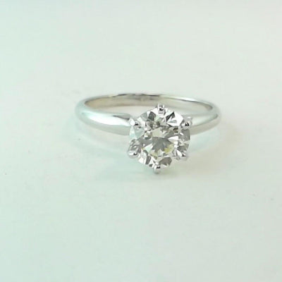 14K White Gold Diamond Engagement Ring - Tapper's Jewelry 