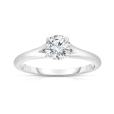 14K White Gold Diamond Engagement Ring - Tapper's Jewelry 