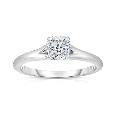 14K White Gold Diamond Engagement Ring - Tapper's Jewelry 