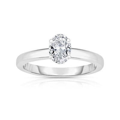 14K White Gold Diamond Engagement Ring - Tapper's Jewelry 