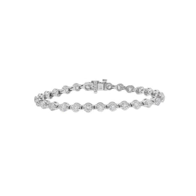 14K WHITE GOLD DIAMOND ETERNITY BRACELET - Tapper's Jewelry 