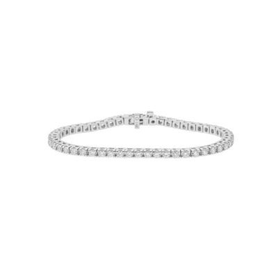 14K WHITE GOLD DIAMOND ETERNITY BRACELET - Tapper's Jewelry 