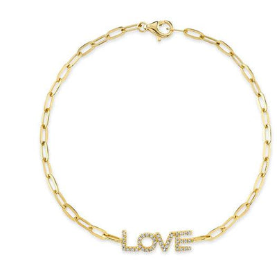 14K WHITE GOLD DIAMOND love BRACELET - Tapper's Jewelry 