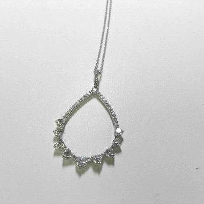 14K White Gold Diamond Necklace - Tapper's Jewelry 