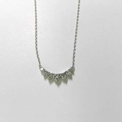 14K White Gold Diamond Necklace